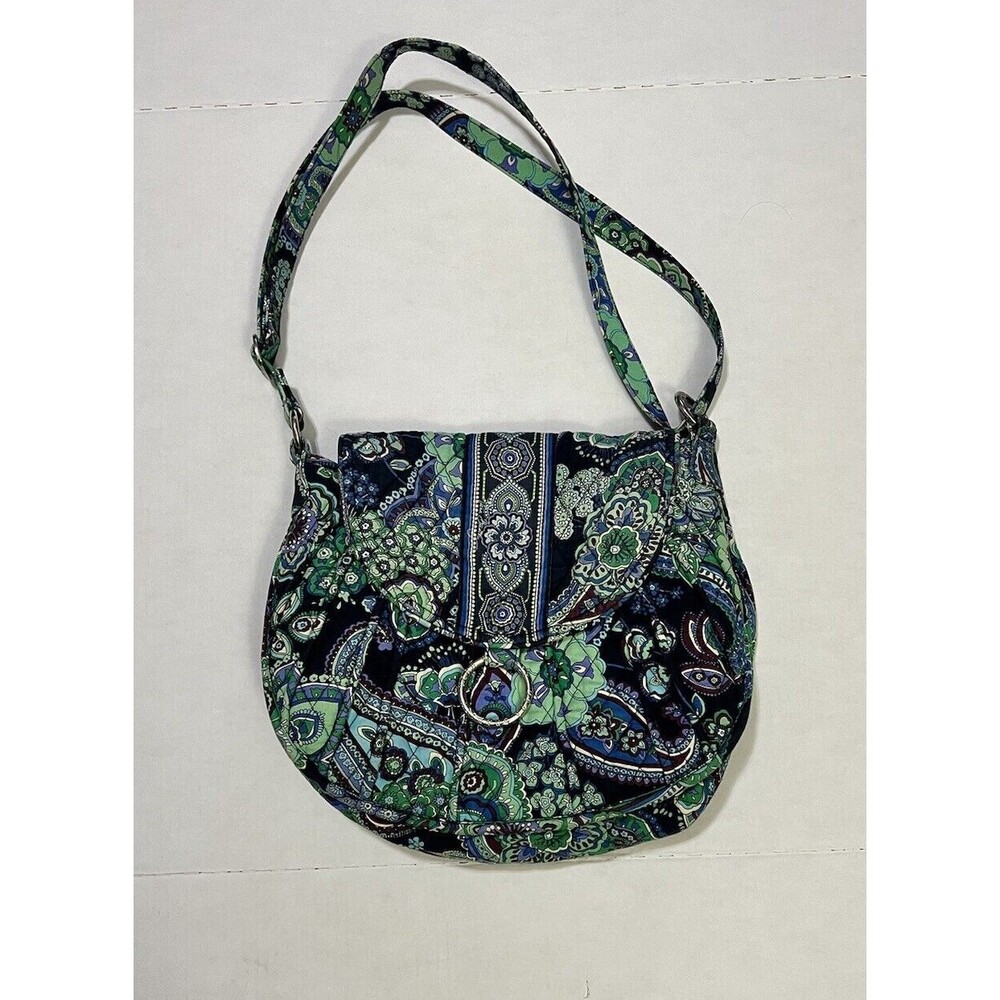 VERA BRADLEY "SADDLE BAG" (BLUE RHAPSODY) retired paisley quilted Boho
